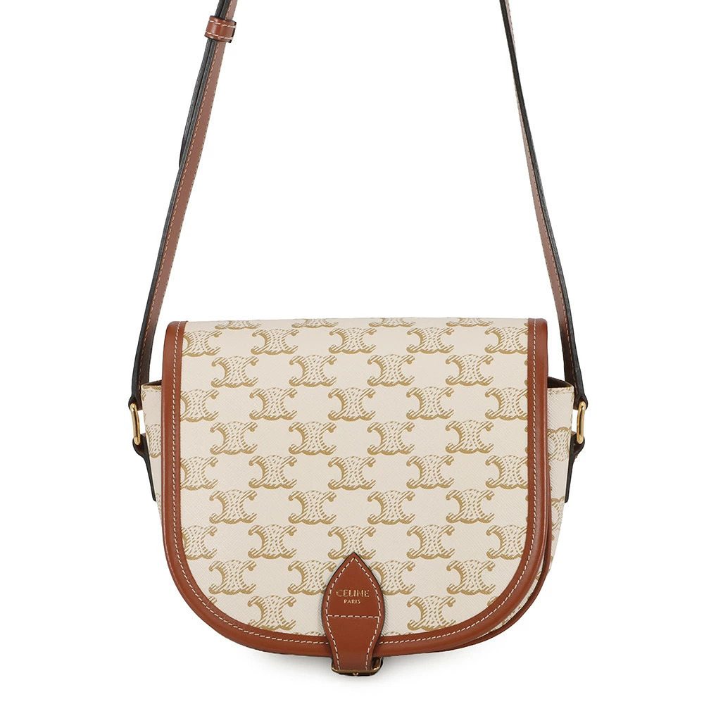 Celine Triomphe Falco Shoulder Bag Leather
